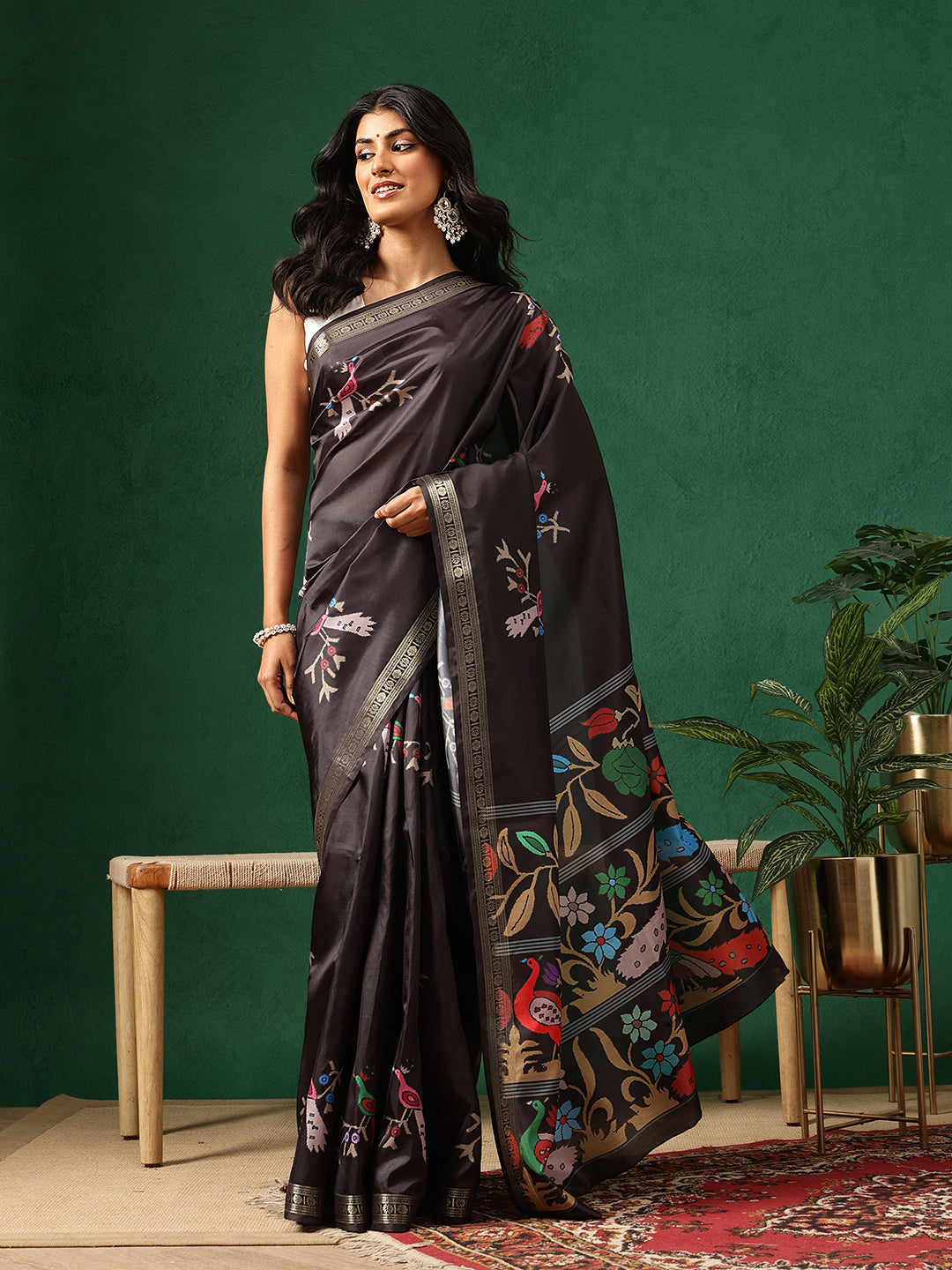 Digital Printed Art Silk Saree