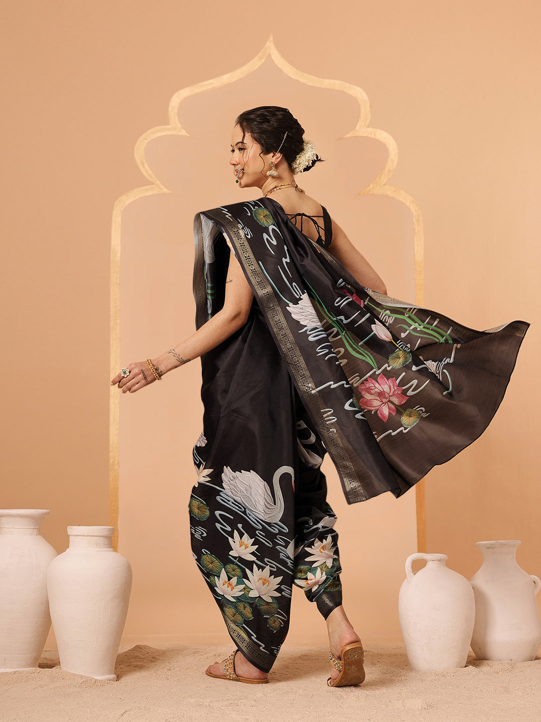 Digital Printed Art Silk Saree