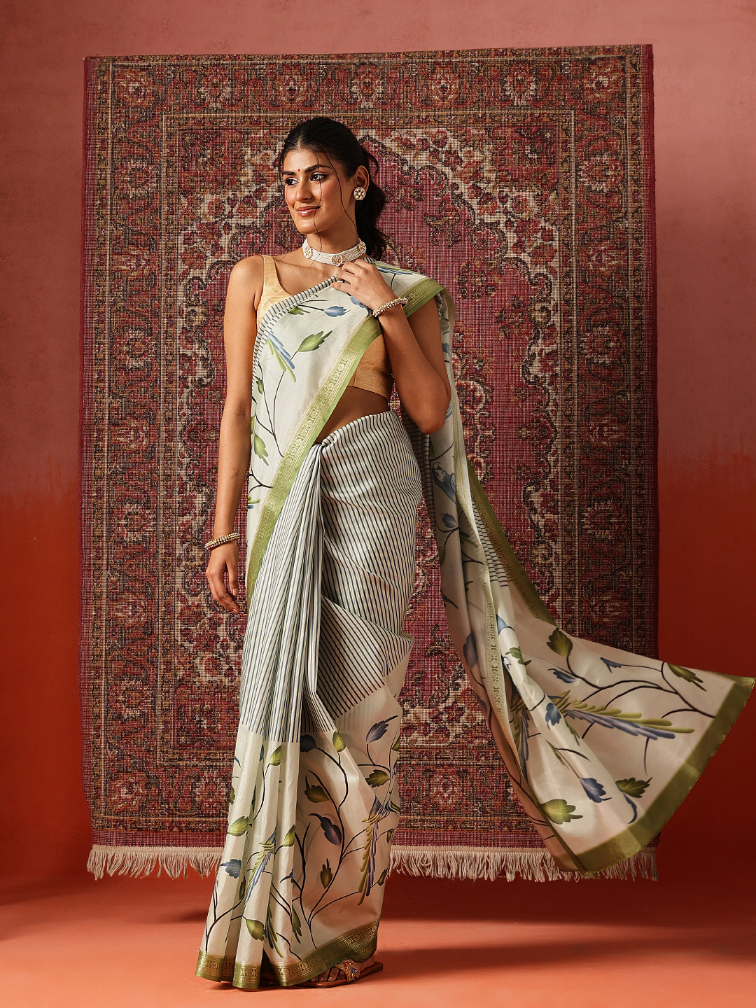 Digital Printed Art Silk Saree