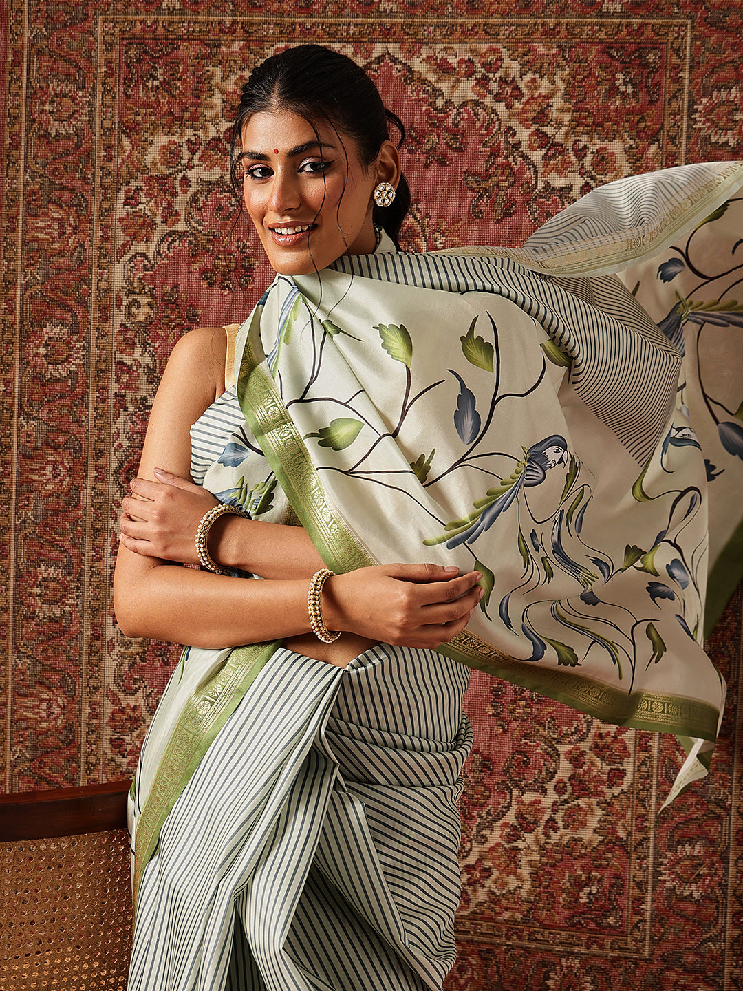 Digital Printed Art Silk Saree