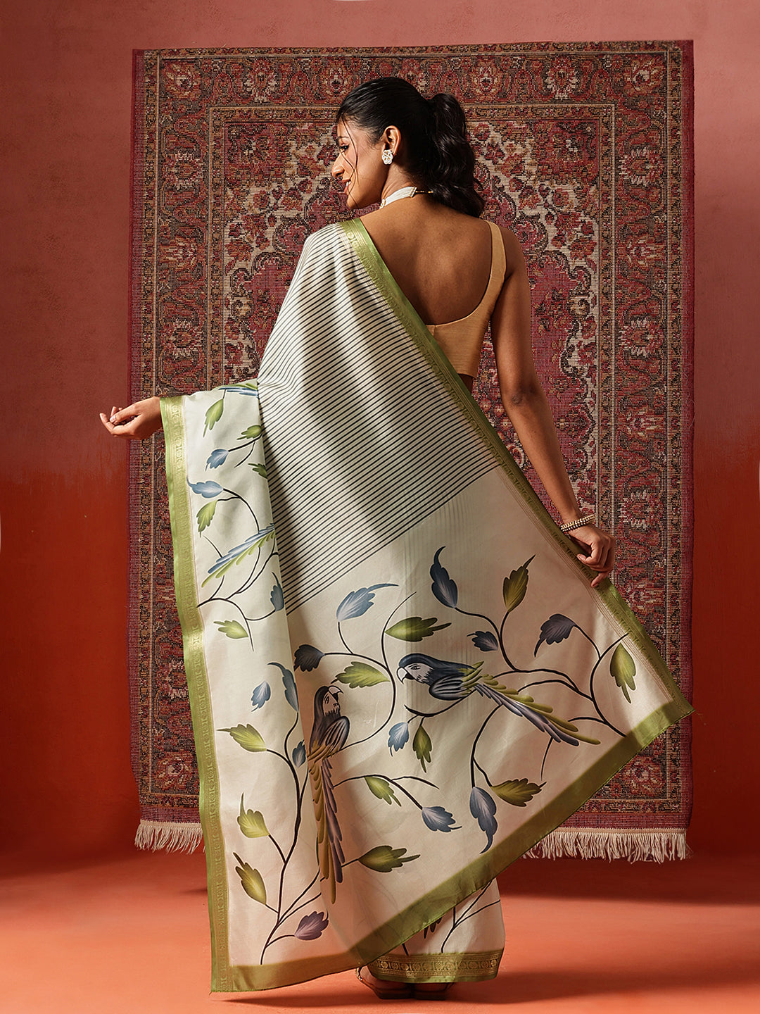 Digital Printed Art Silk Saree