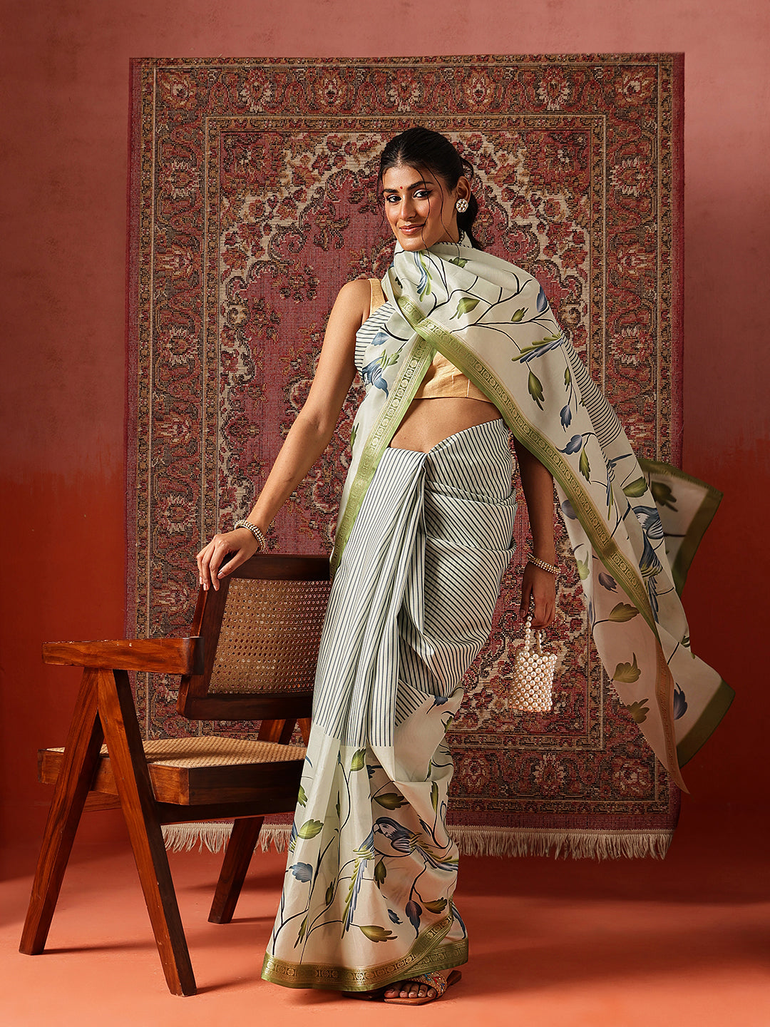 Digital Printed Art Silk Saree
