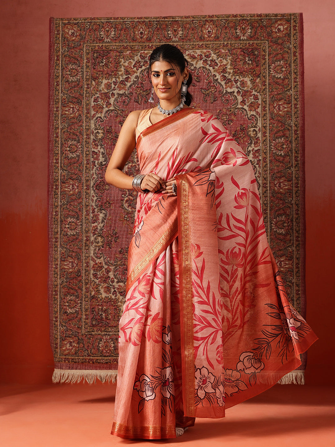 Digital Printed Art Silk Saree