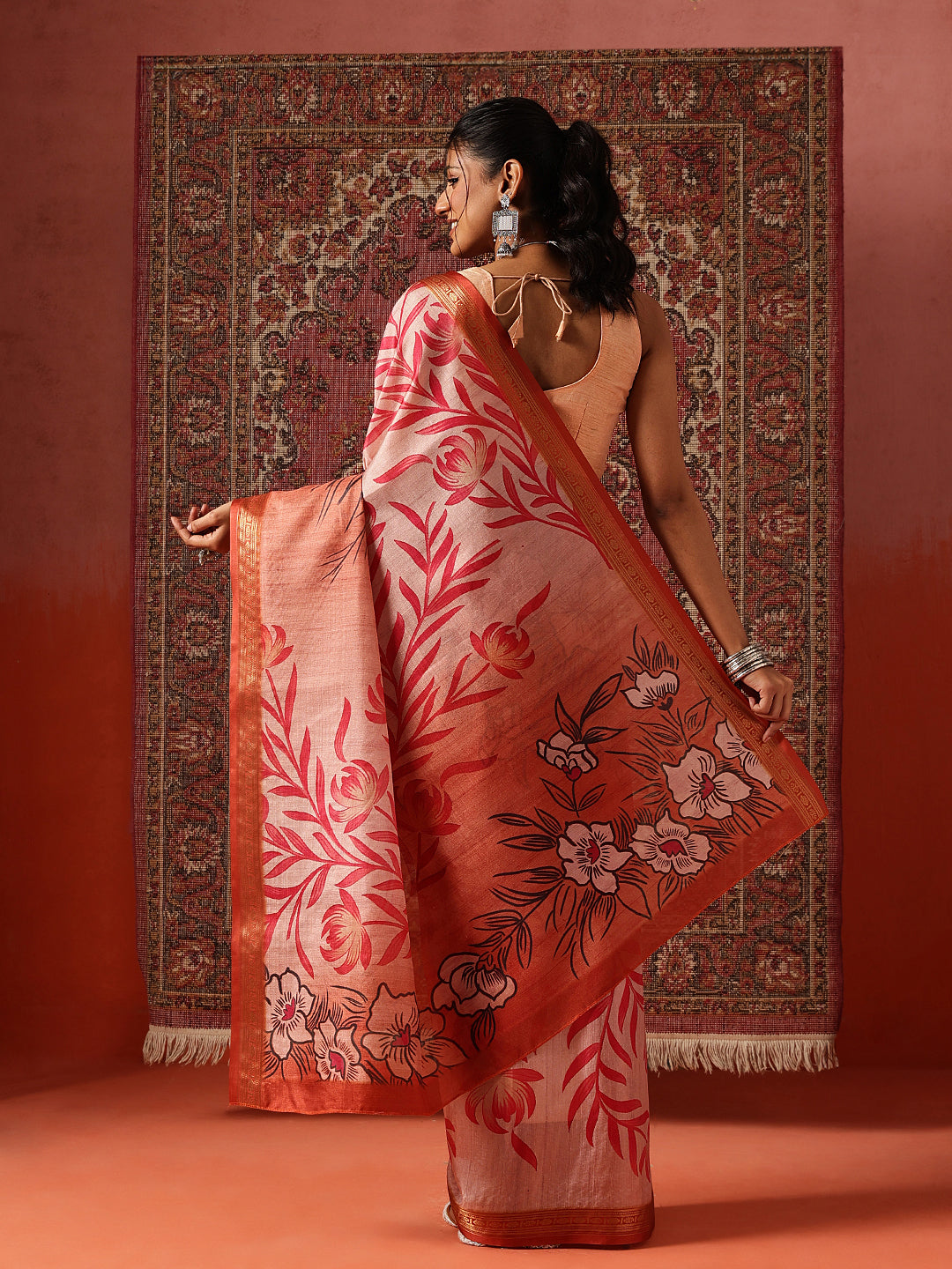 Digital Printed Art Silk Saree