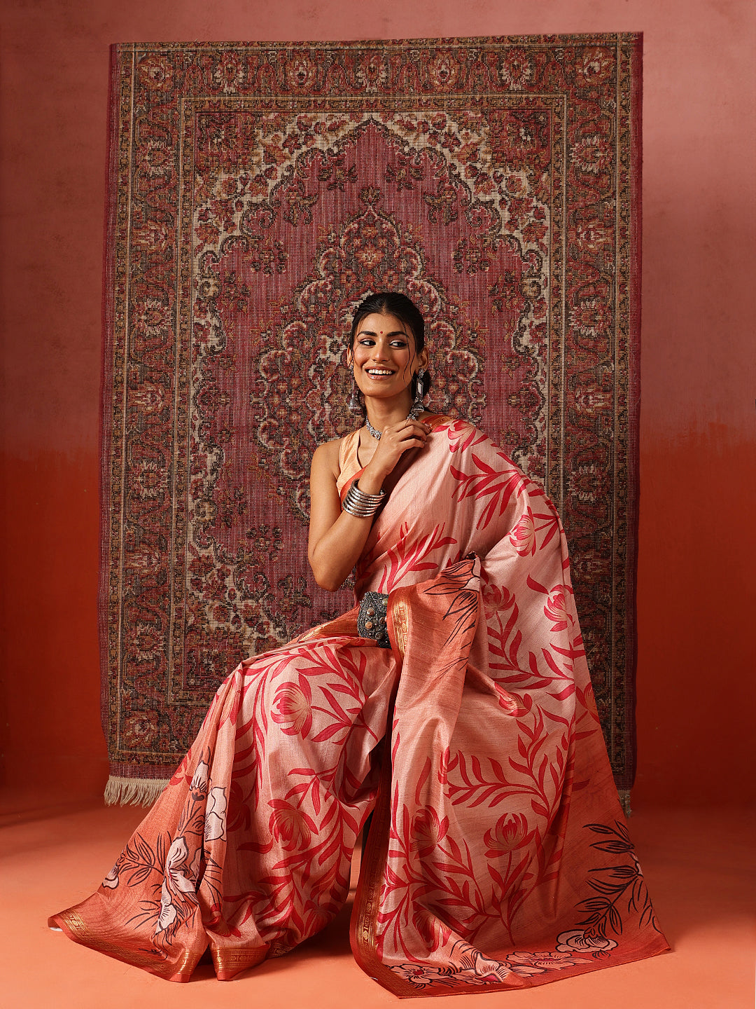 Digital Printed Art Silk Saree