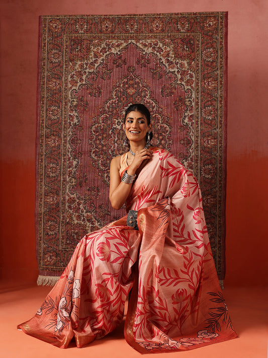 Digital Printed Art Silk Saree