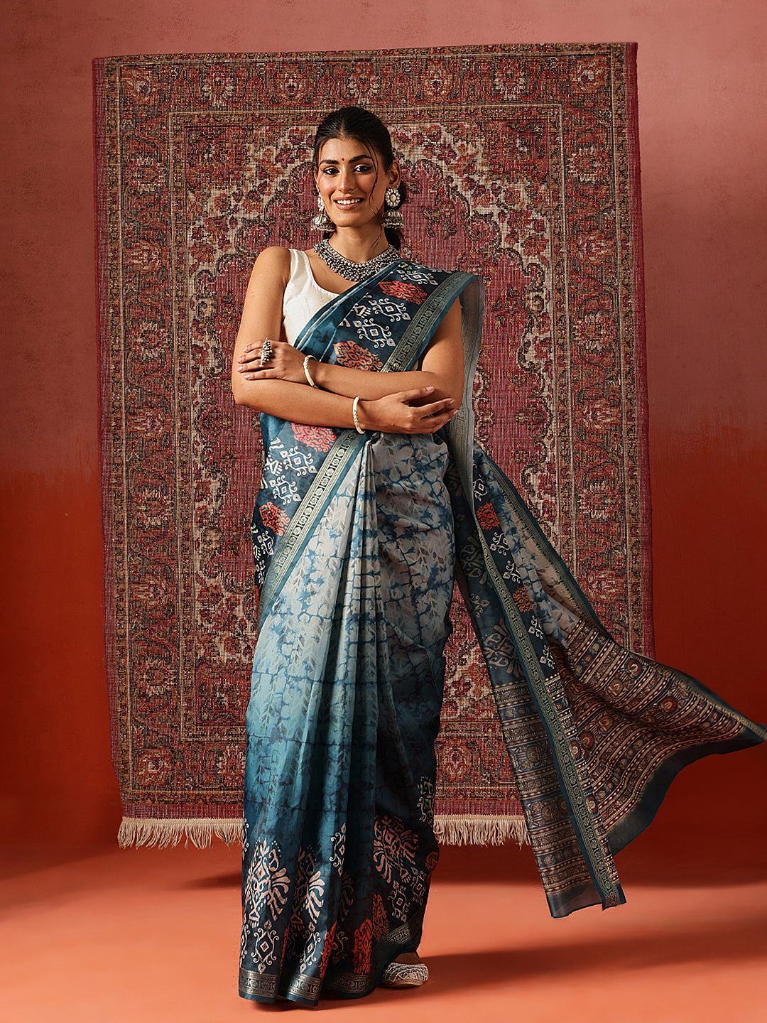 Digital Printed Art Silk Saree