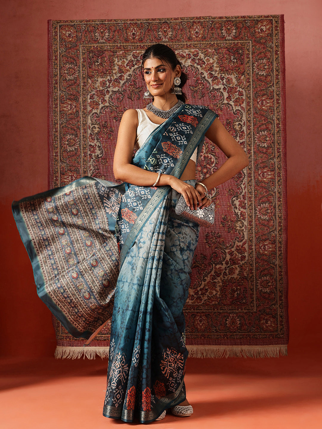 Digital Printed Art Silk Saree