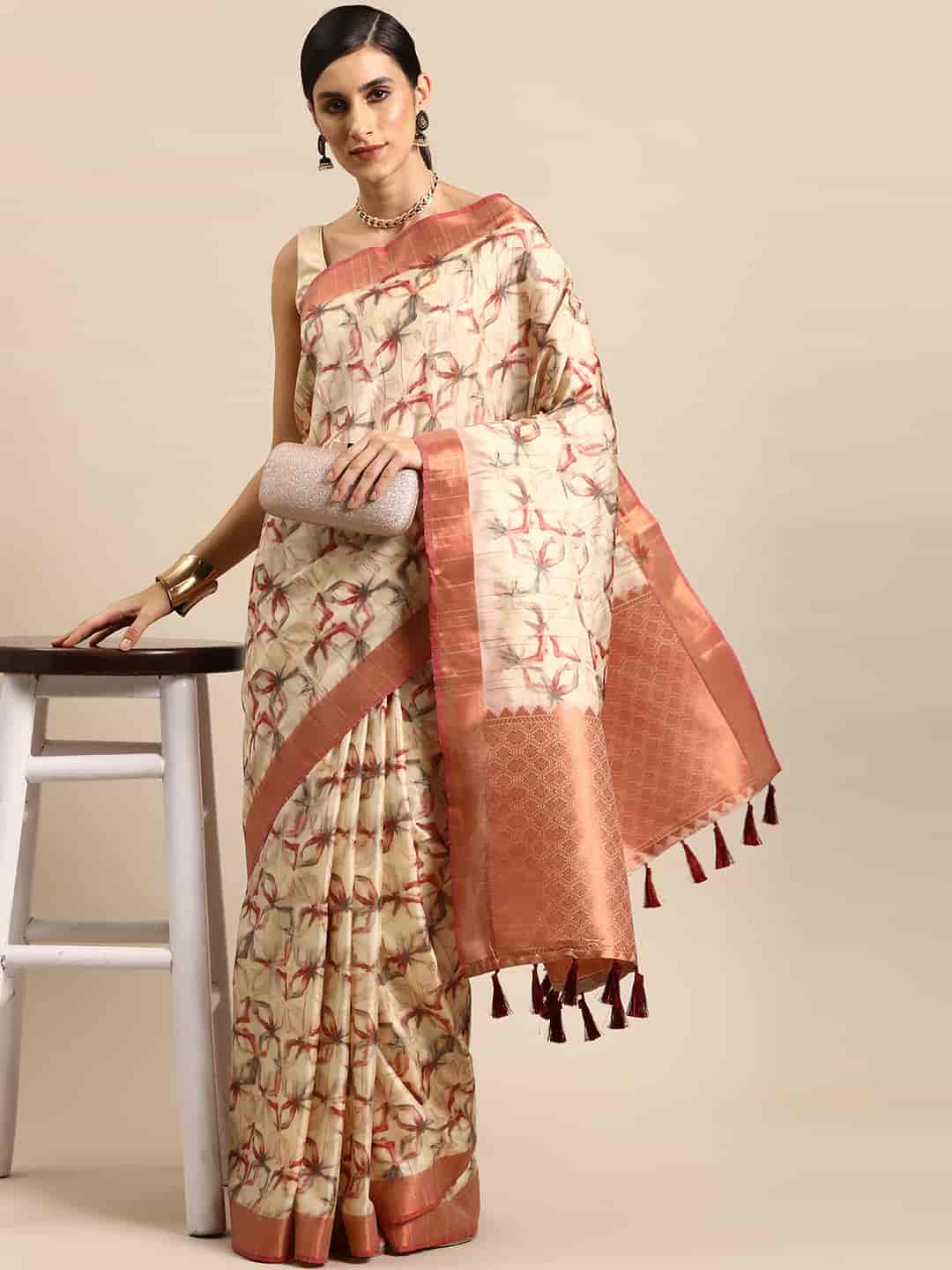 Digital Printed Khadi Saree