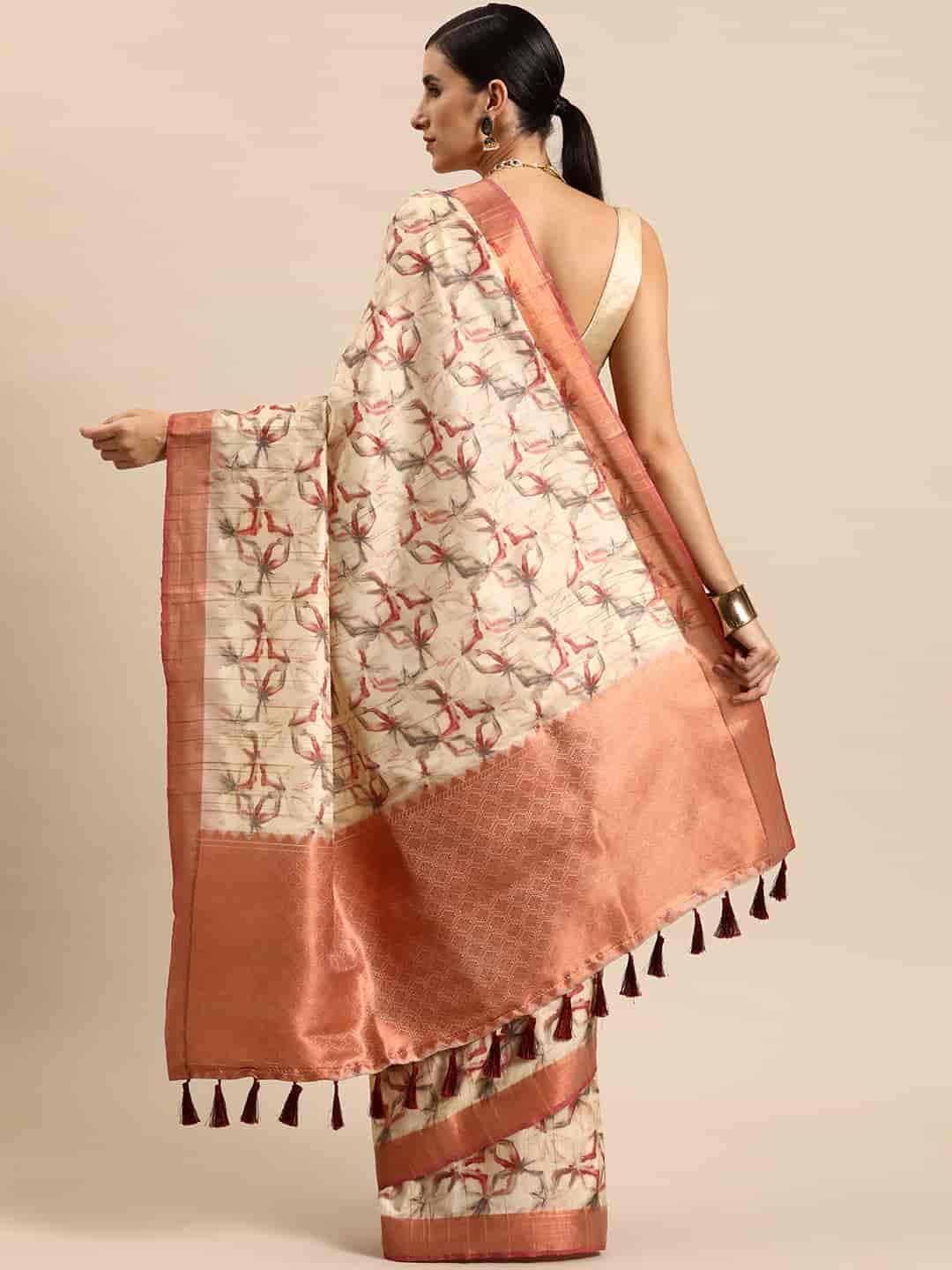 Digital Printed Khadi Saree