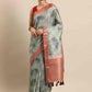 Digital Printed Khadi Saree