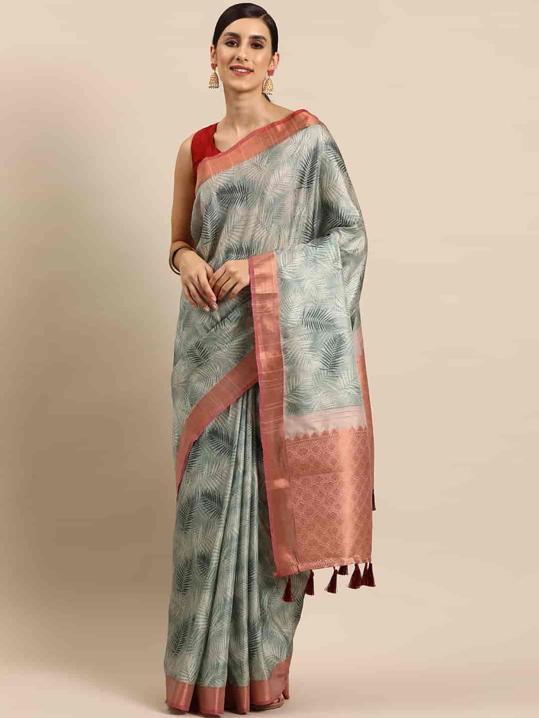 Digital Printed Khadi Saree