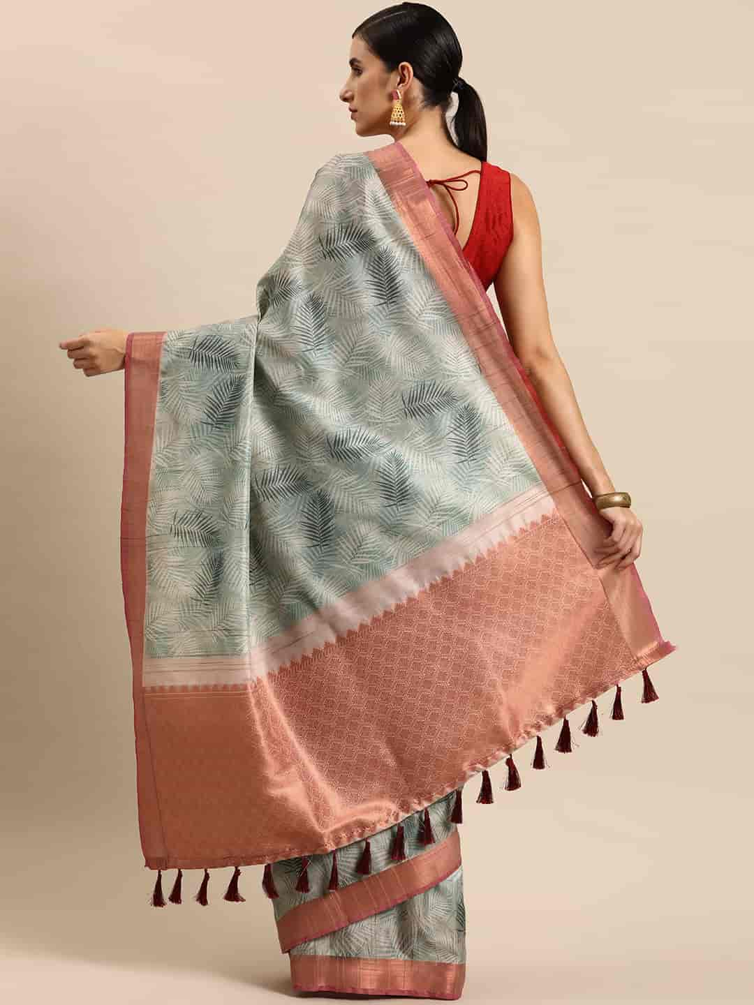 Digital Printed Khadi Saree
