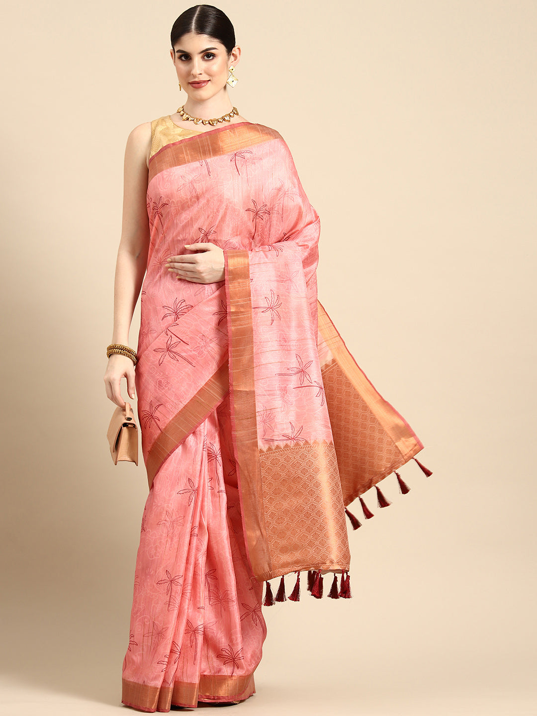 Digital Printed Khadi Saree