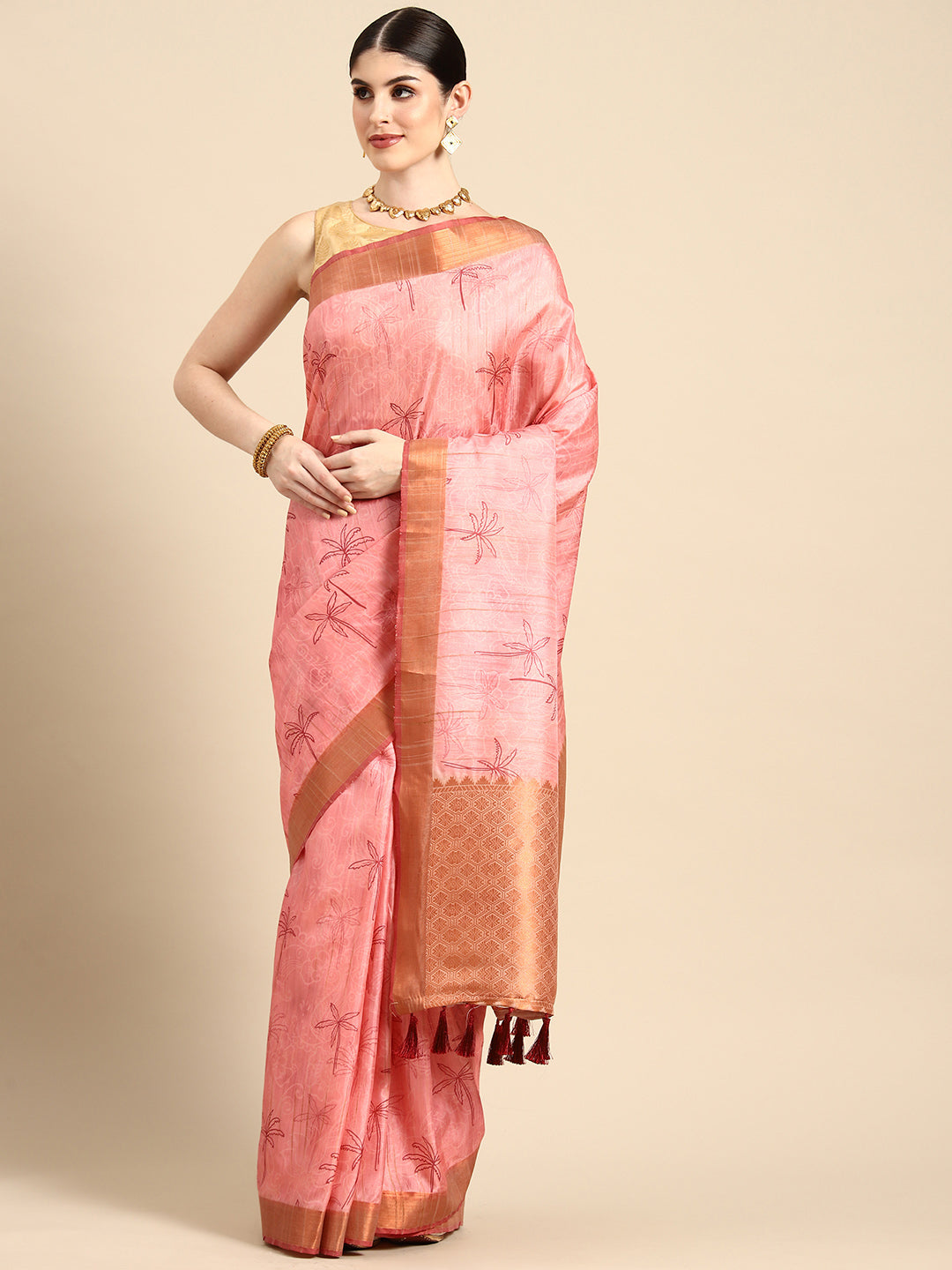 Digital Printed Khadi Saree
