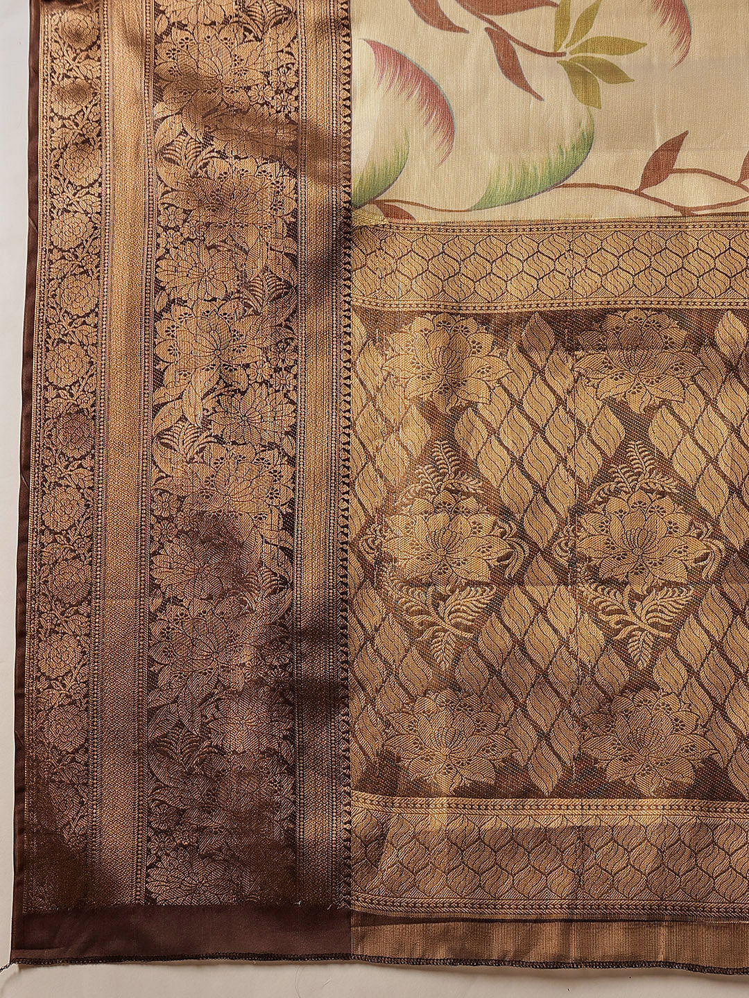 Banarasi Soft Silk Zari Tissue With Digital Printed Saree