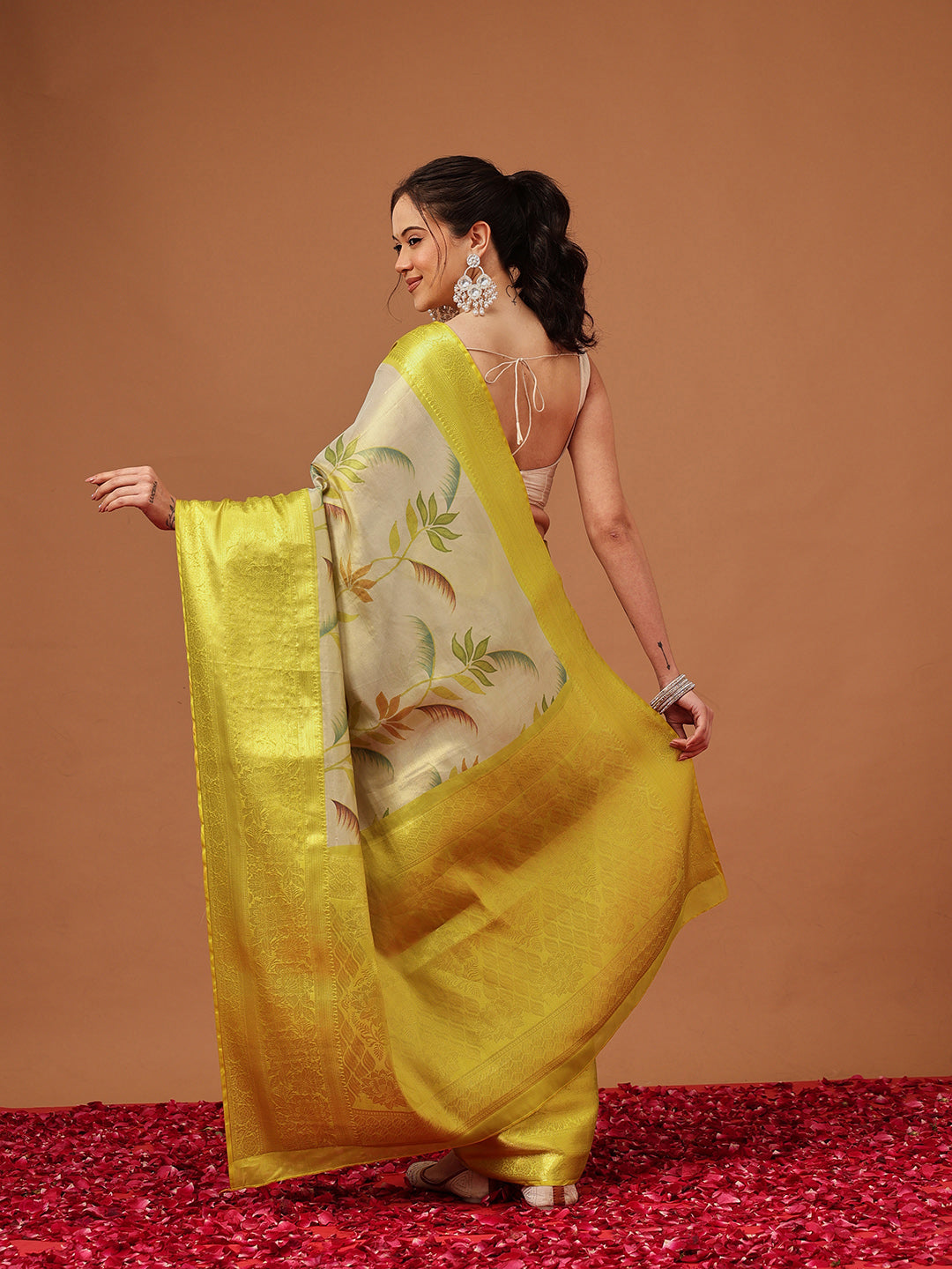 Banarasi Soft Silk Zari Tissue With Digital Printed Saree