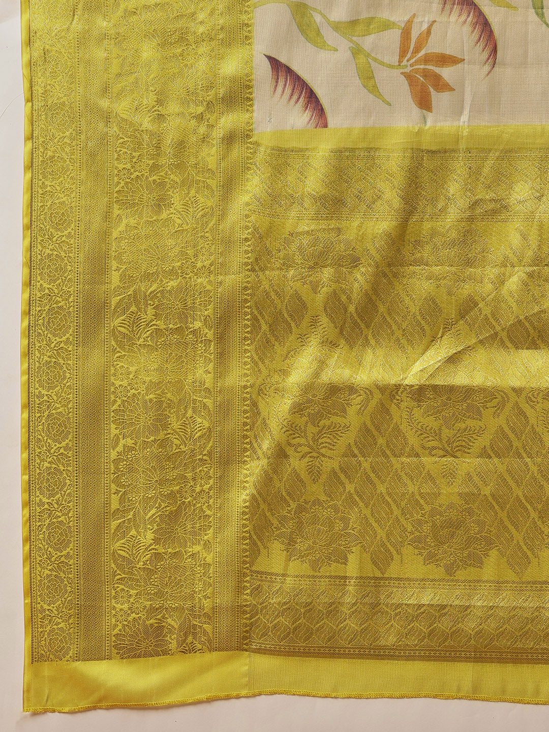 Banarasi Soft Silk Zari Tissue With Digital Printed Saree