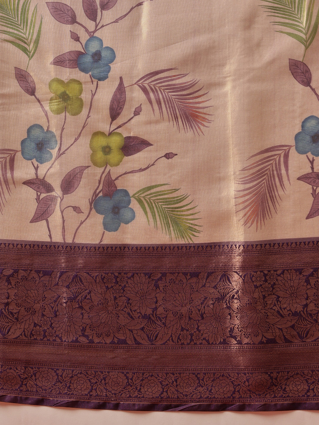 Banarasi Soft Silk Zari Tissue With Digital Printed Saree
