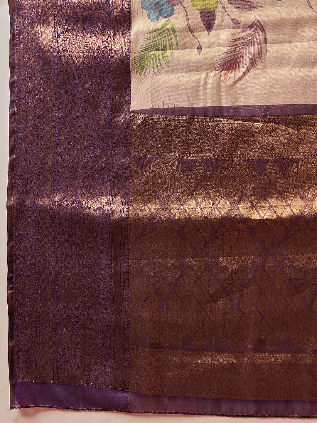 Banarasi Soft Silk Zari Tissue With Digital Printed Saree