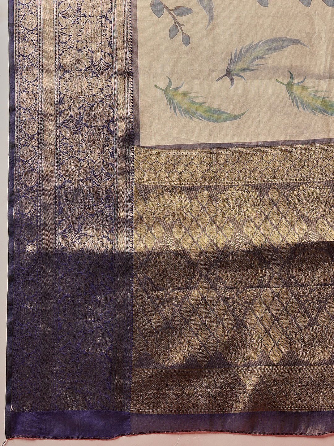 Banarasi Soft Silk Zari Tissue With Digital Printed Saree