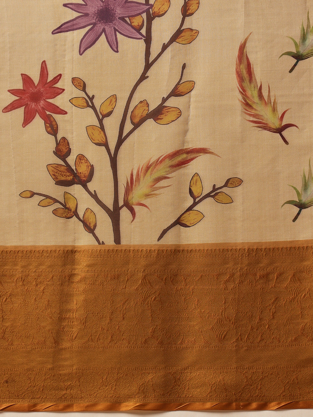 Banarasi Soft Silk Zari Tissue With Digital Printed Saree