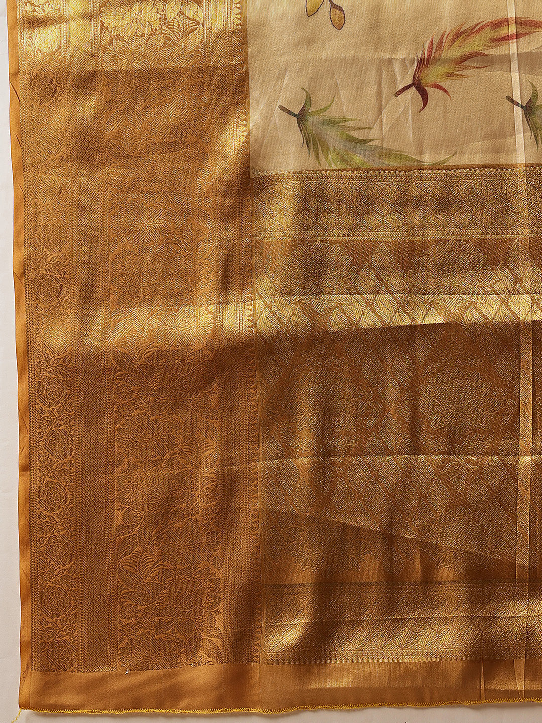 Banarasi Soft Silk Zari Tissue With Digital Printed Saree
