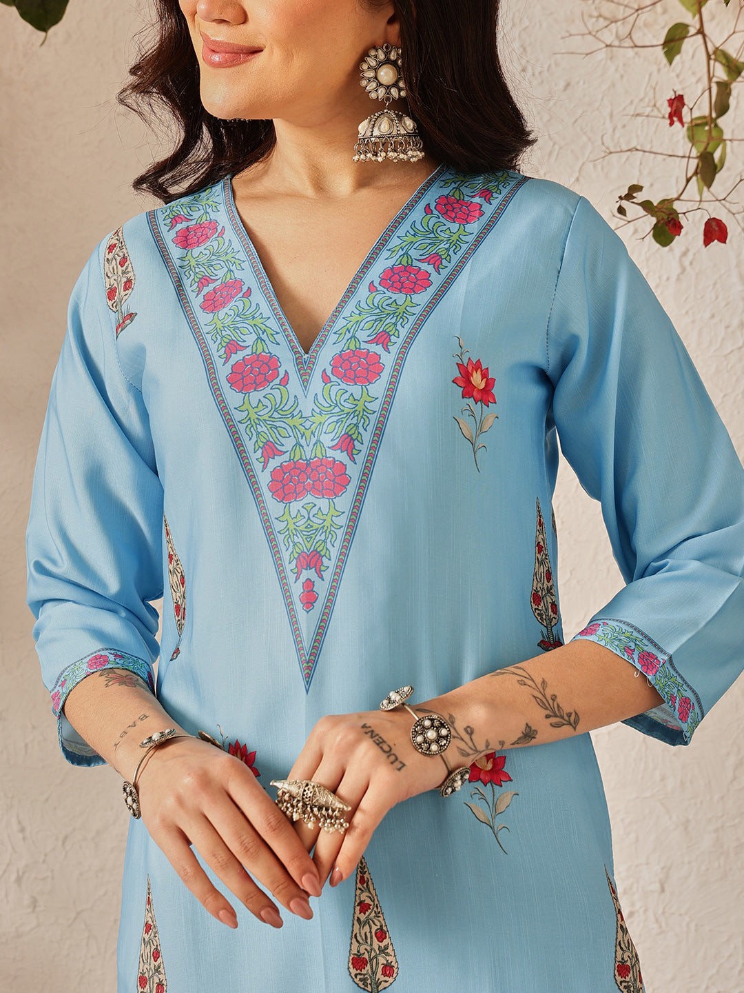 Women's Cotton Printed Straight Kurta