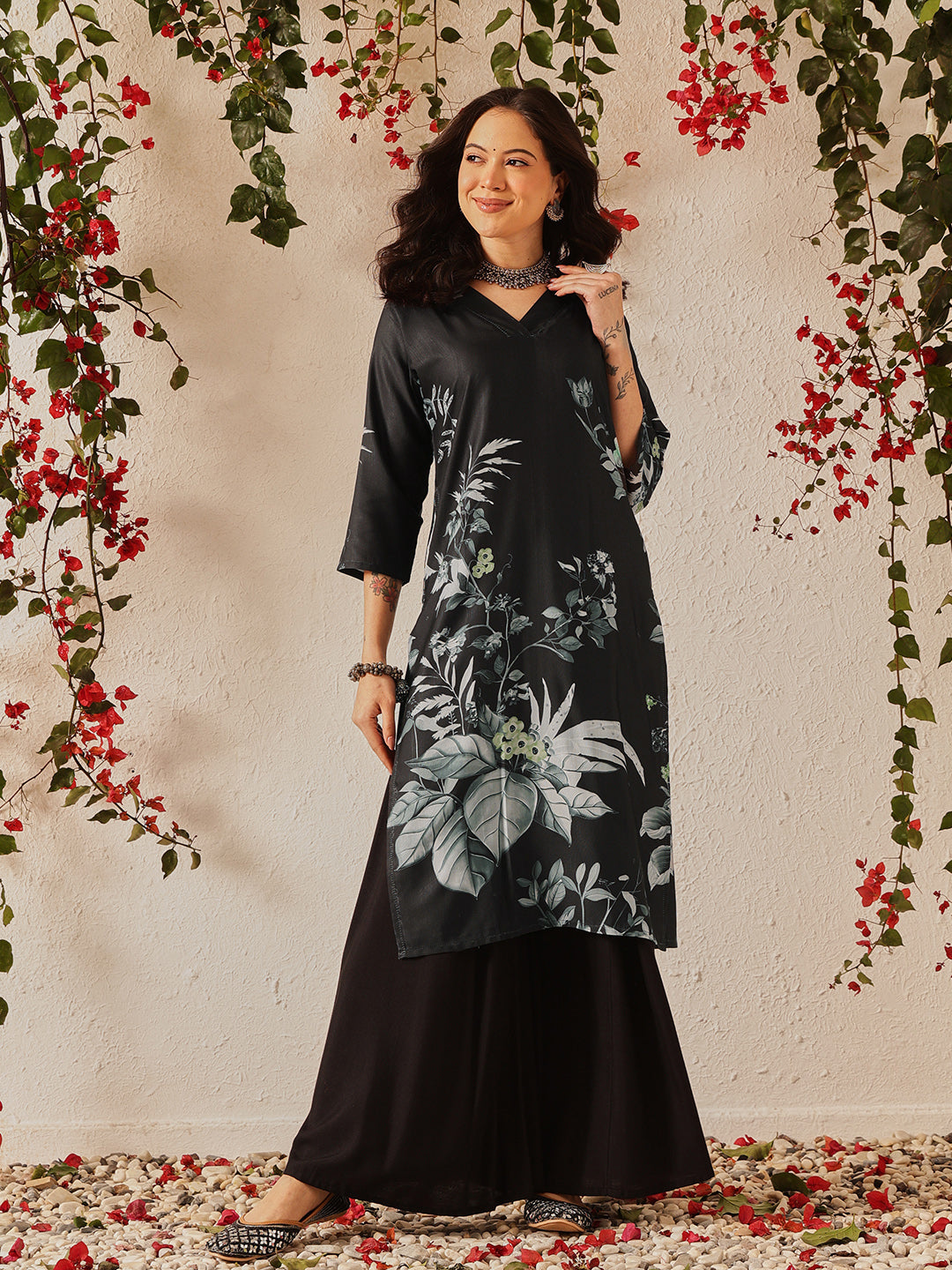 Women's Cotton Printed Straight Kurta