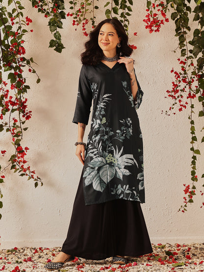 Women's Cotton Printed Straight Kurta
