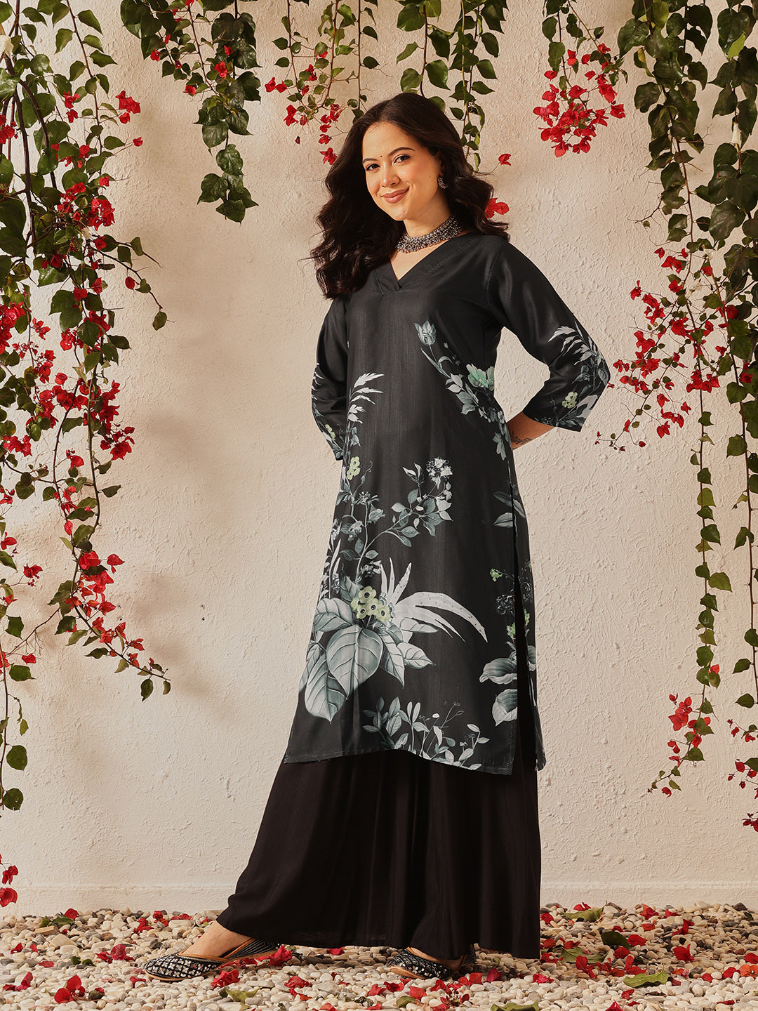 Women's Cotton Printed Straight Kurta