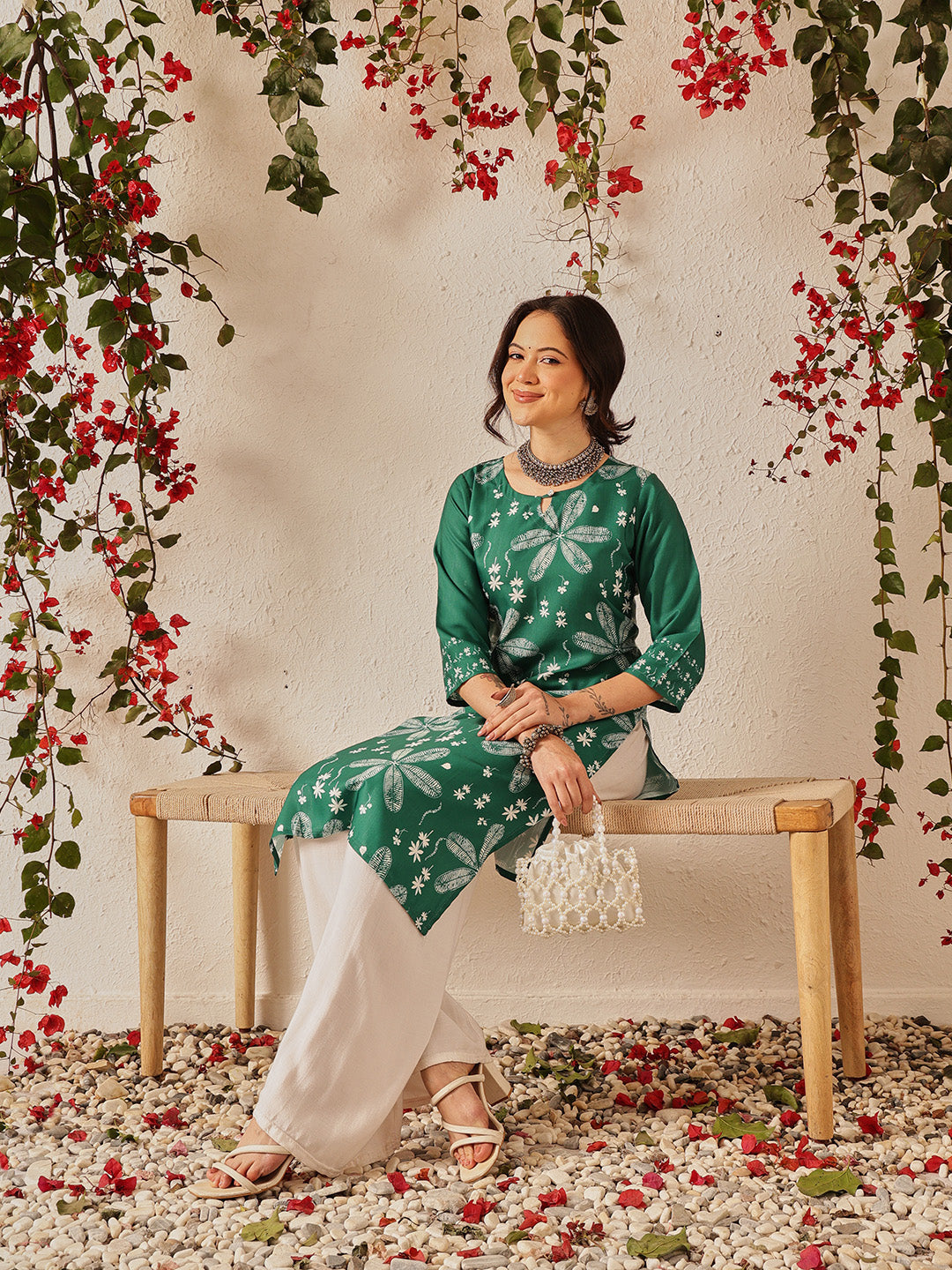 Women's Cotton Printed Straight Kurta