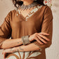 Women's Rayon Cotton Slub Regular Straight Printed Kurta