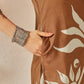 Women's Rayon Cotton Slub Regular Straight Printed Kurta