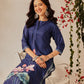 Women's Rayon Cotton Slub Regular Straight Printed Kurta