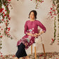 Women's Rayon Cotton Slub Regular Straight Printed Kurta