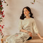 Women's Rayon Cotton Slub Regular Straight Printed Kurta