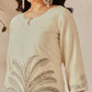 Women's Rayon Cotton Slub Regular Straight Printed Kurta