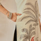 Women's Rayon Cotton Slub Regular Straight Printed Kurta