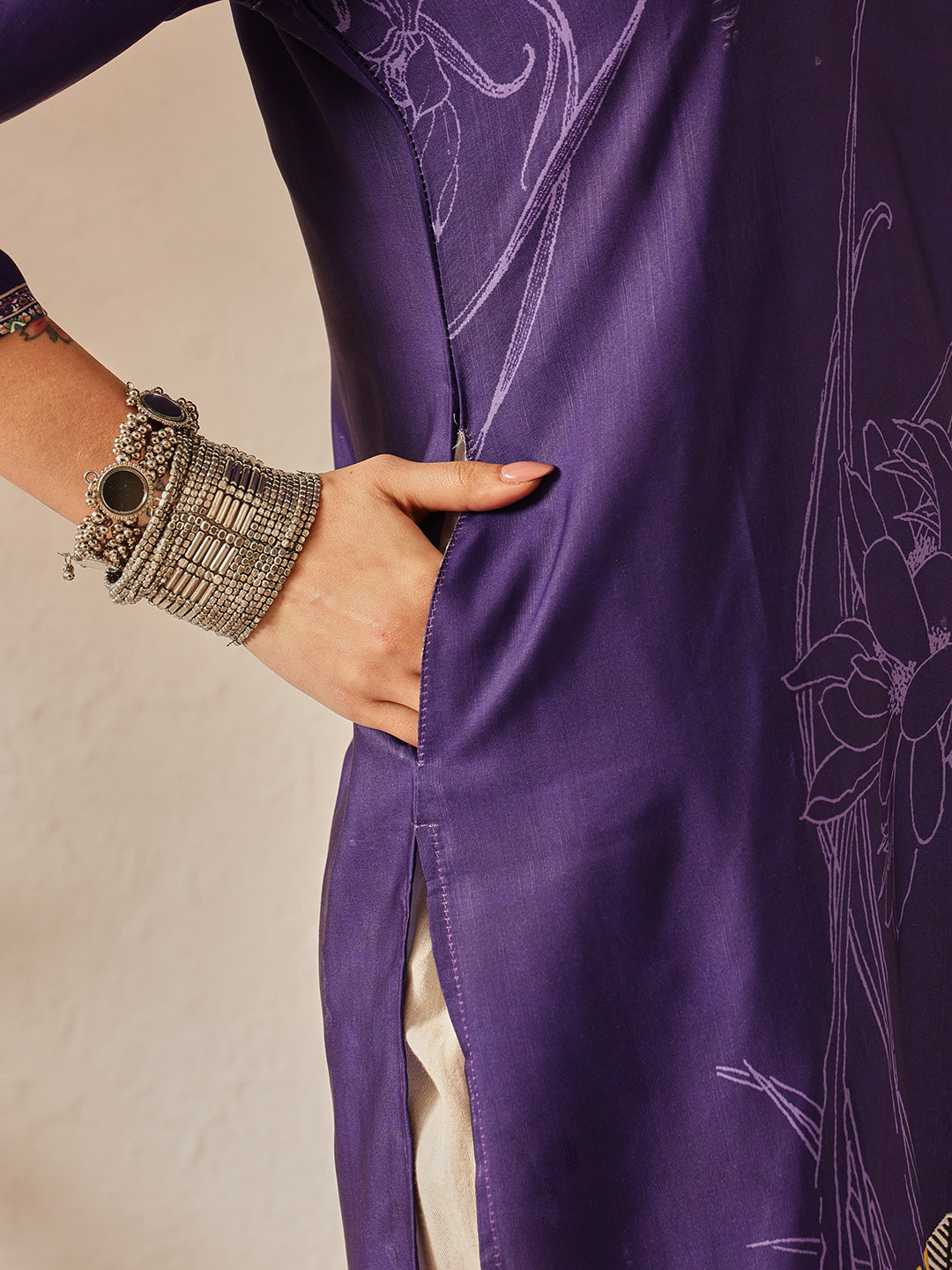 Women's Rayon Blend Straight Printed Kurta