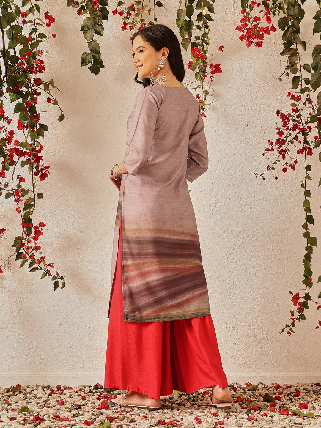 Women's Rayon Blend Straight Printed Kurta