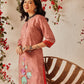 Women's Cotton Rayon Floral Straight Long Kurti