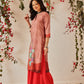 Women's Cotton Rayon Floral Straight Long Kurti