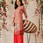 Women's Cotton Rayon Floral Straight Long Kurti