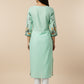Women’s Casual Wear Rayon Blend Straight Kurta with Digital Print Keyhole Neck