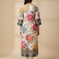 Women’s Casual Wear Rayon Blend Straight Kurta with Digital Print Keyhole Neck