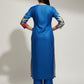 Women’s Casual Wear Rayon Blend Straight Kurta with Digital Print Keyhole Neck