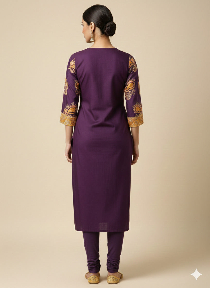 Women’s Casual Wear Rayon Blend Straight Kurta with Digital Print