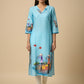 Women’s Casual Wear Rayon Blend Straight Kurta with Digital Print