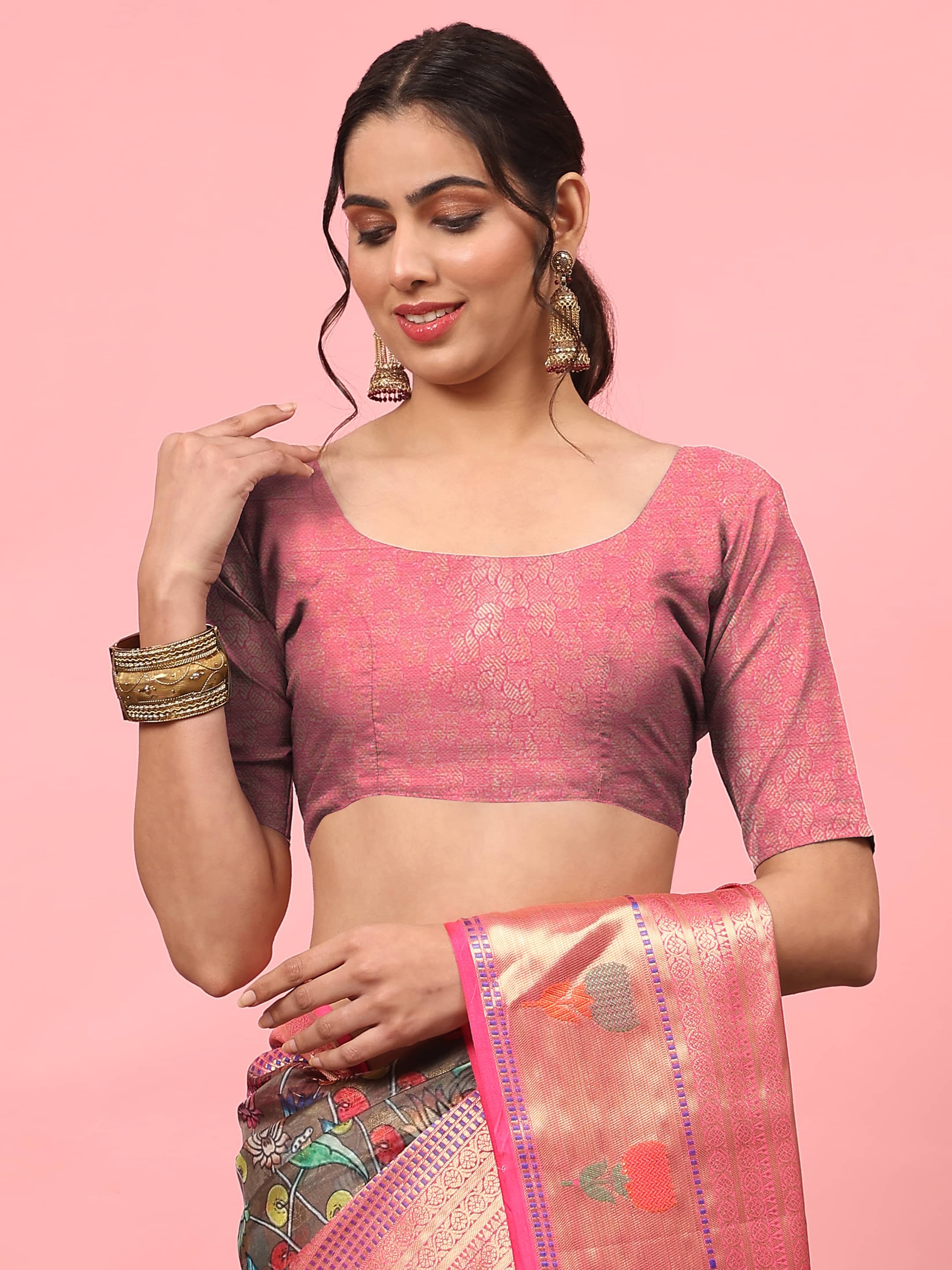 Banarasi Art Silk Digital Printed Kalamkari Saree